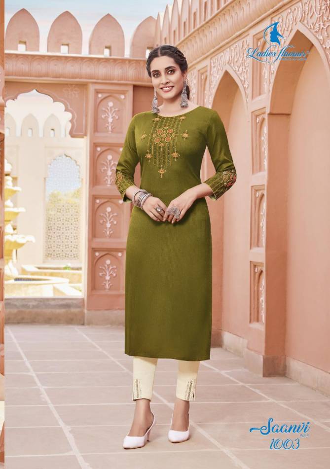 Ladies Flavour Saanvi 4 Exclusive Designer Kurti With Bottom Collection